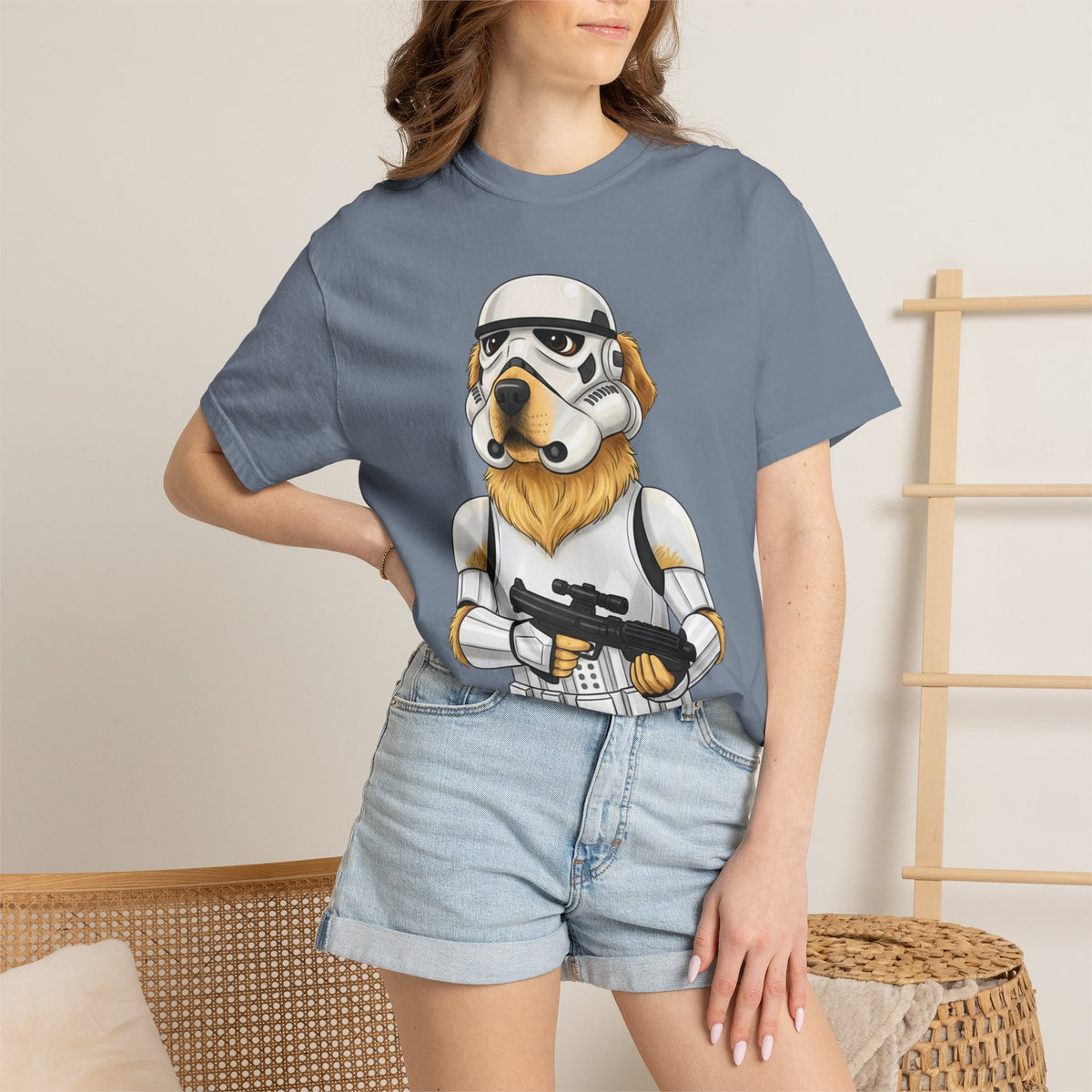 Stormdog Soldier T-Shirt — Cute Dog in Stormtrooper Armor Graphic Tee