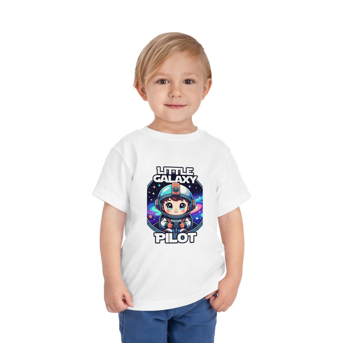 Little Galaxy Pilot Toddler Tee — Cute Space Astronaut Kids Shirt