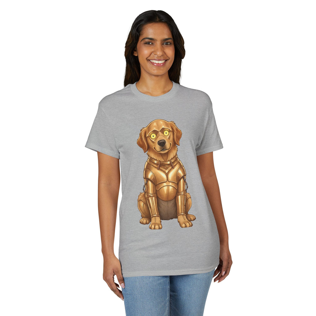 Golden Retriever C-3PO Dog T-Shirt – Cute Star Wars Droid Pup Tee