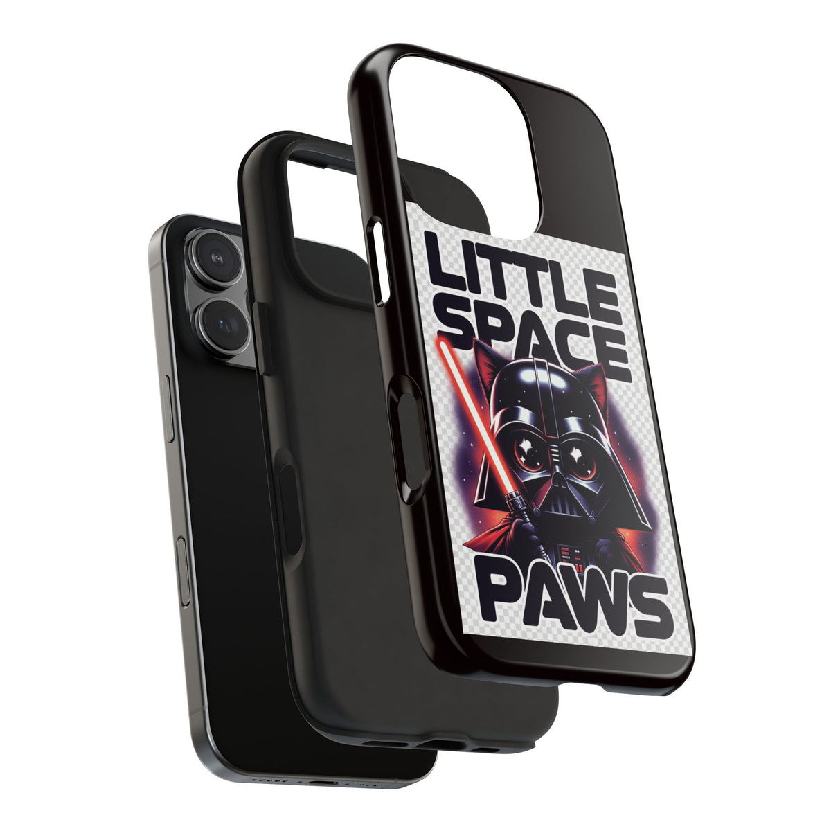 Little Space Paws Phone Case — Cute Darth Vader Cat Graphic Tough Phone Case