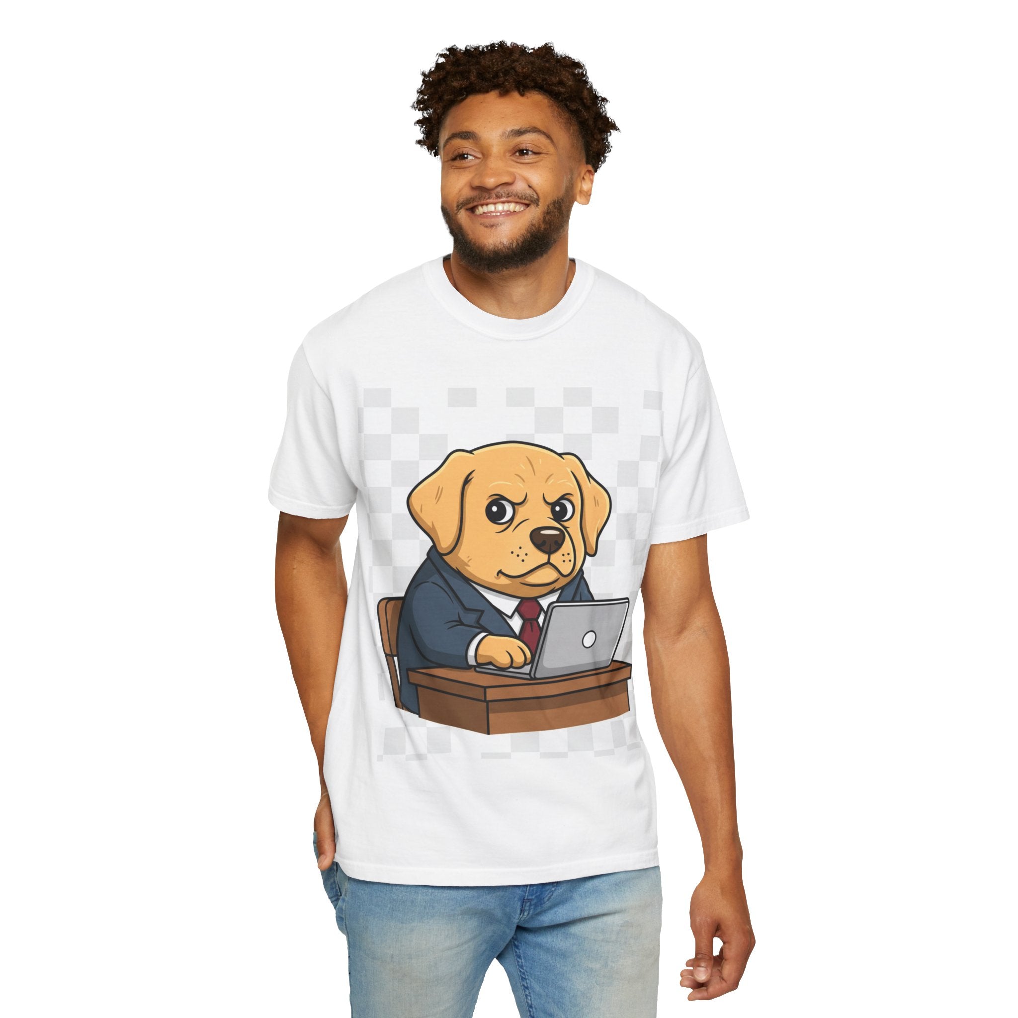 Yellow Labrador Boss T-Shirt — Funny Dog Lover Cartoon Tee