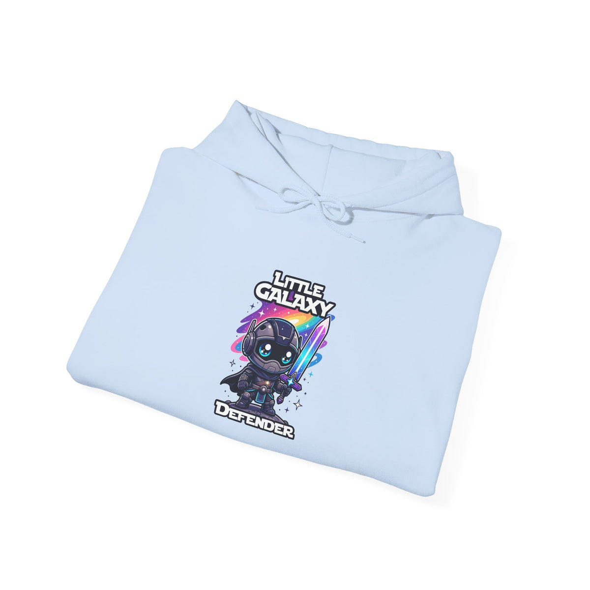 Little Galaxy Defender Hoodie — Cute Space Cat Graphic Pullover