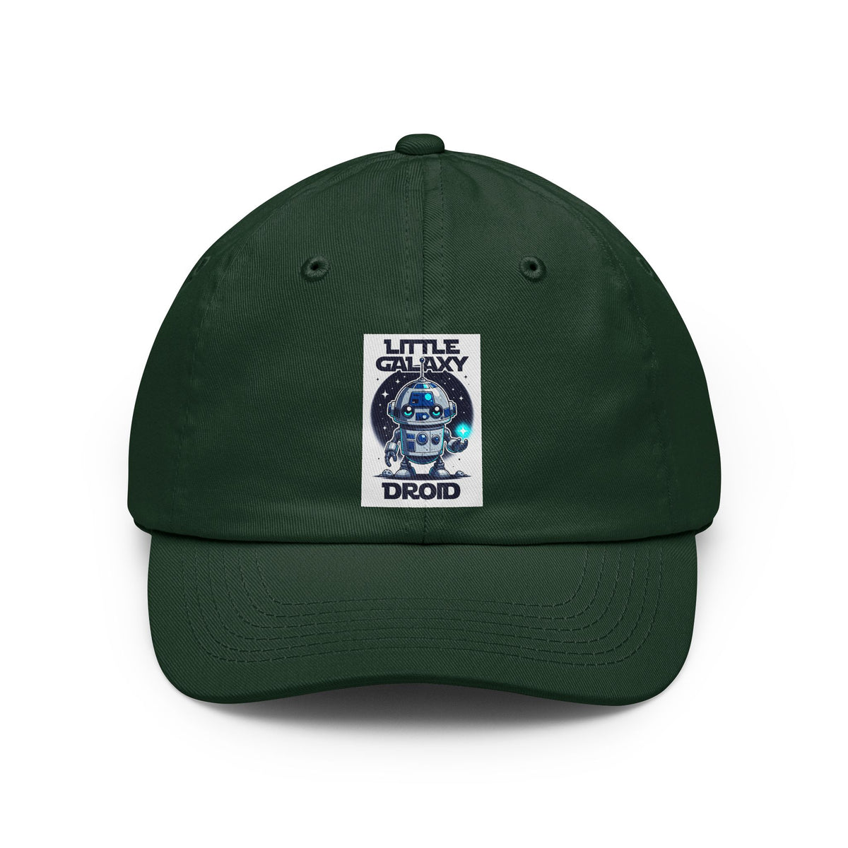 Little Galaxy Droid Dad Hat – Retro Space Robot Embroidered Baseball Cap