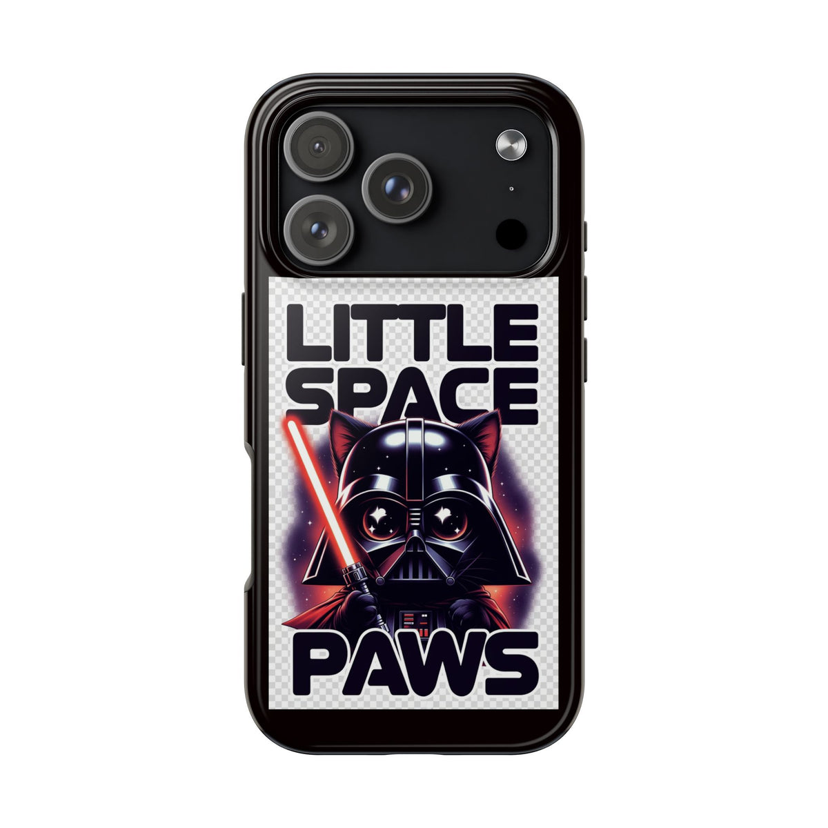 Little Space Paws Phone Case — Cute Darth Vader Cat Graphic Tough Phone Case