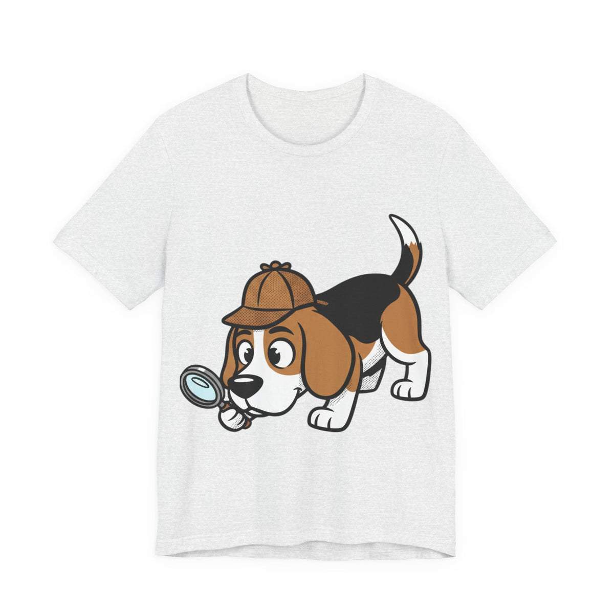 Detective Beagle T-Shirt – Cute Dog with Magnifying Glass Tee