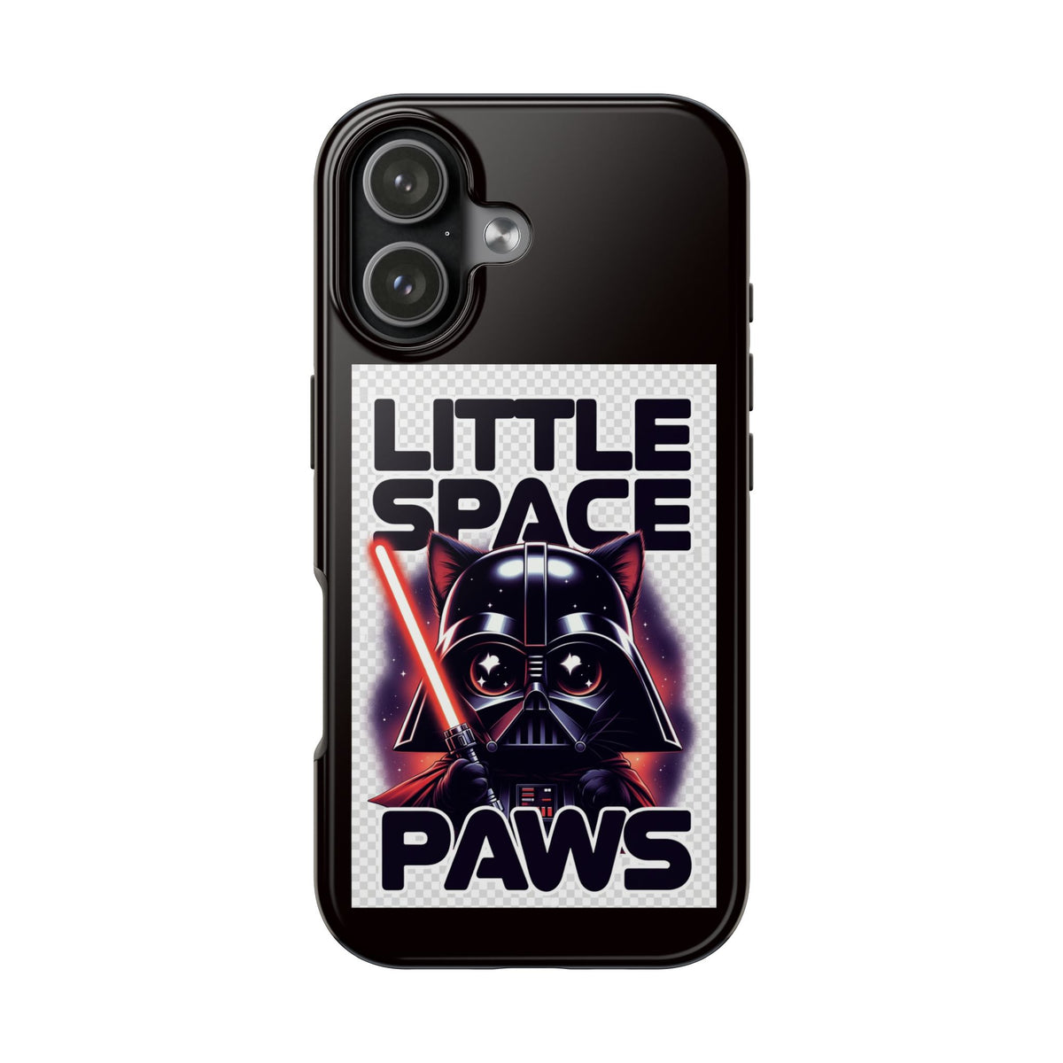 Little Space Paws Phone Case — Cute Darth Vader Cat Graphic Tough Phone Case