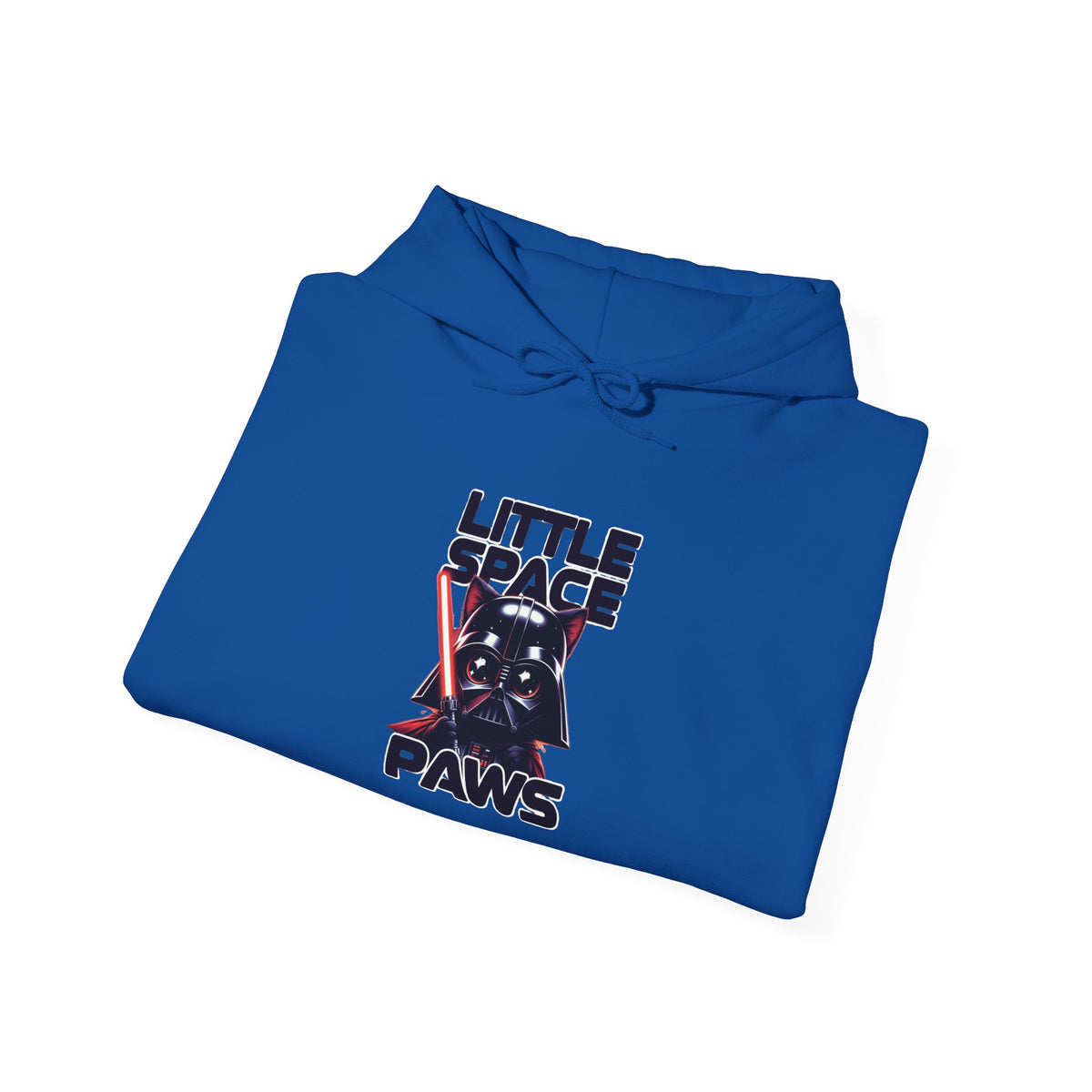 Hoodie — "Little Space Paws" Galactic Cat Vintage Sci‑Fi Pullover