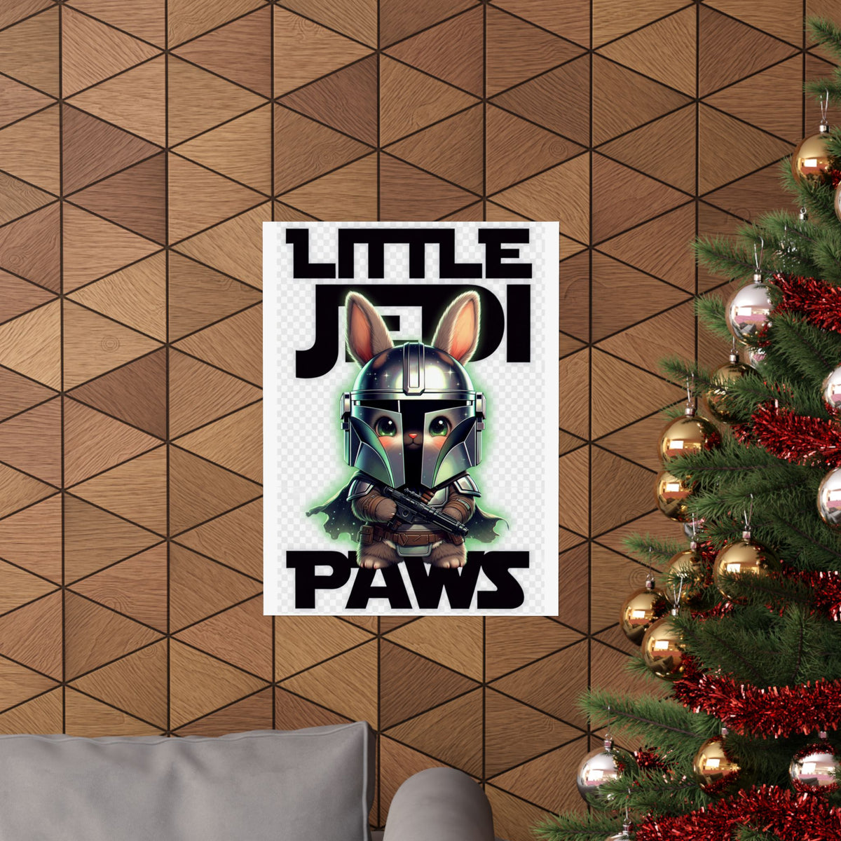 Little Jedi Paws Matte Poster