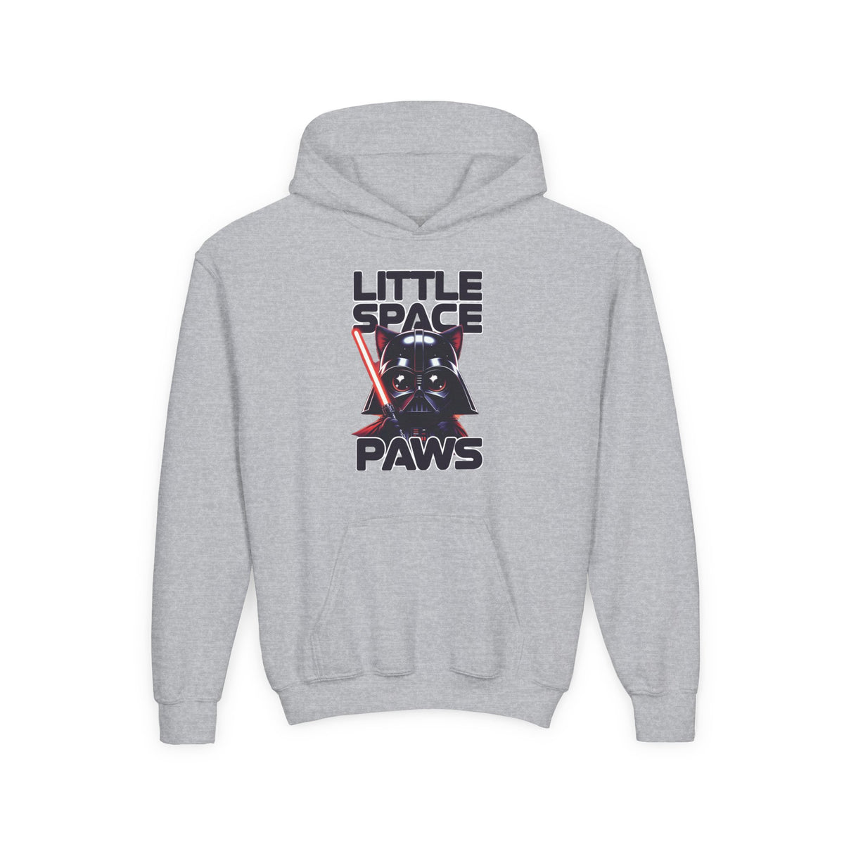 Little Jedi Paws Youth Hoodie – Kids Star Wars-Inspired Cat Graphic Hooded Sweatshirt