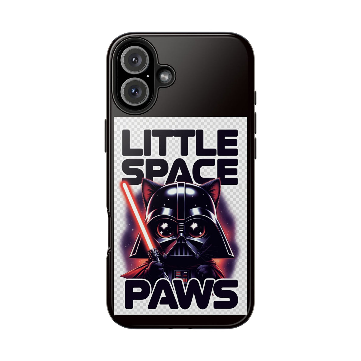 Little Space Paws Phone Case — Cute Darth Vader Cat Graphic Tough Phone Case