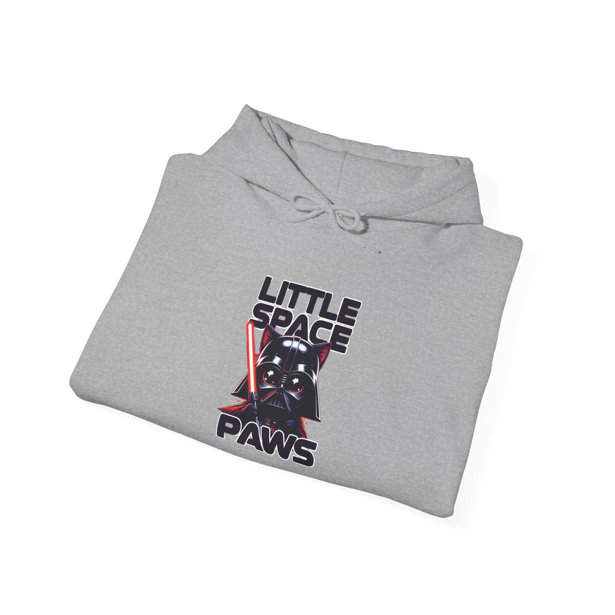 Hoodie — "Little Space Paws" Galactic Cat Vintage Sci‑Fi Pullover