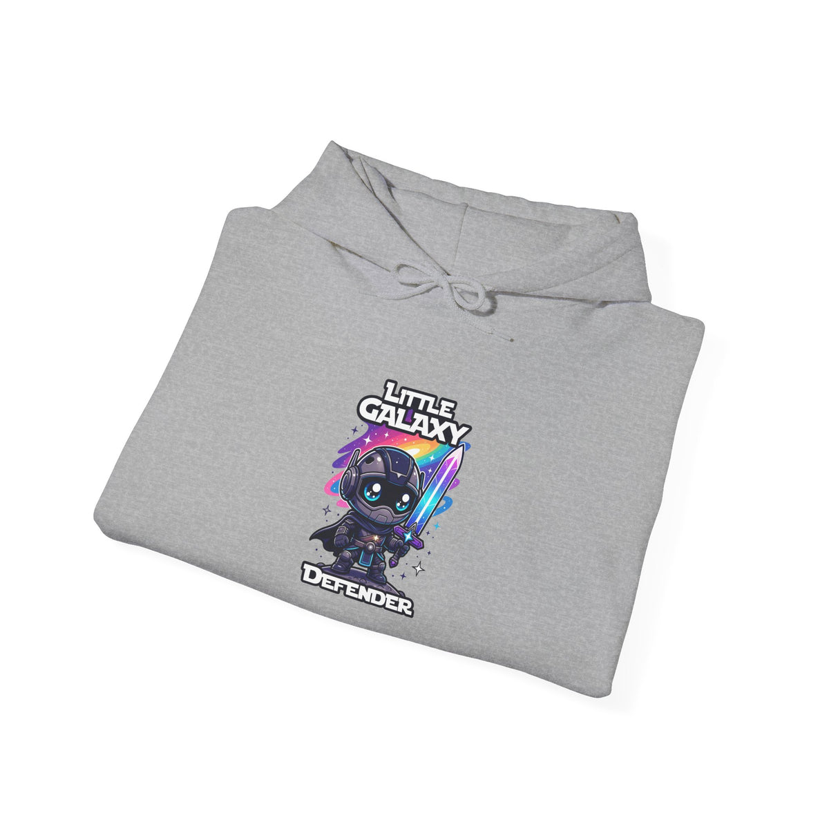 Little Galaxy Defender Hoodie — Cute Space Cat Graphic Pullover