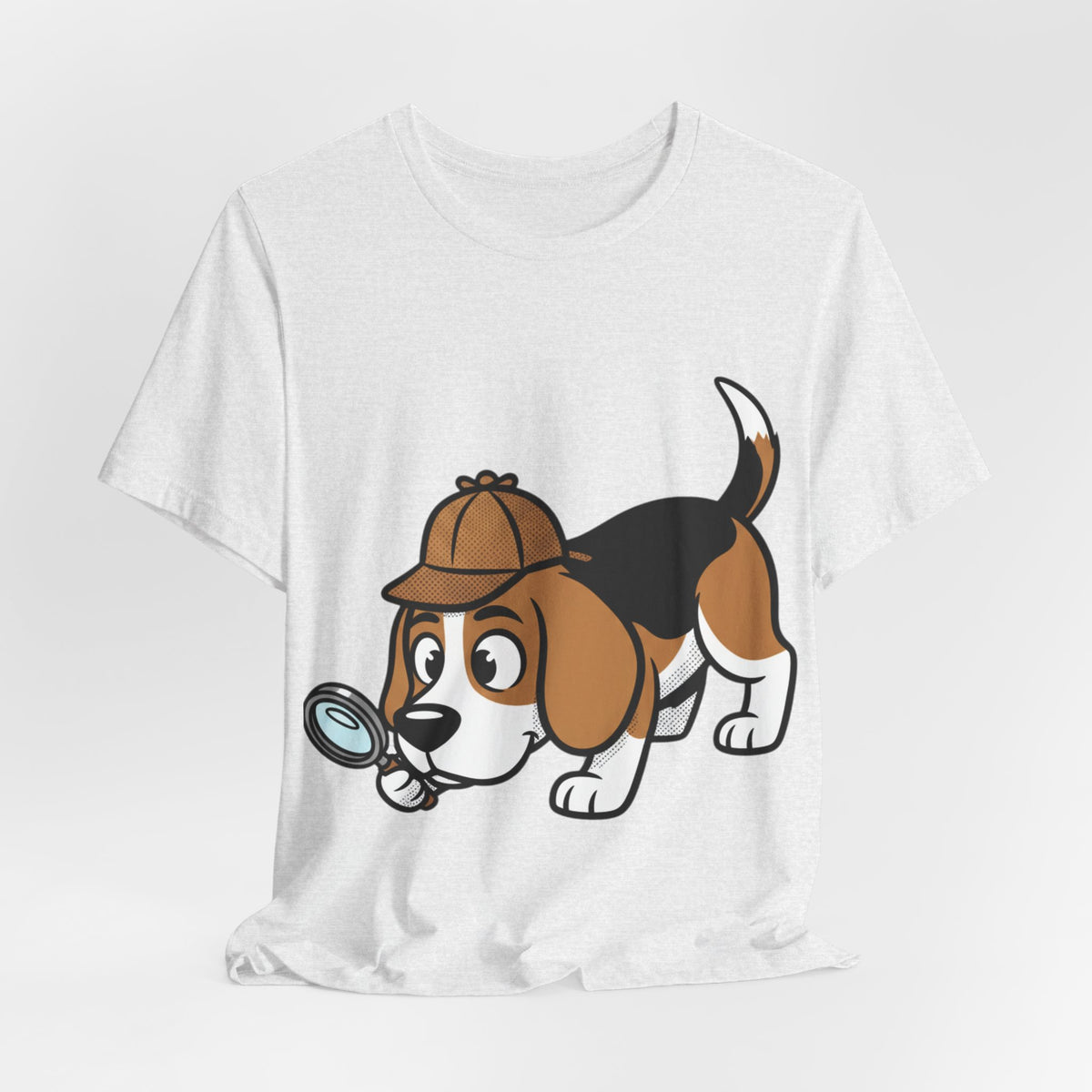 Detective Beagle T-Shirt – Cute Dog with Magnifying Glass Tee