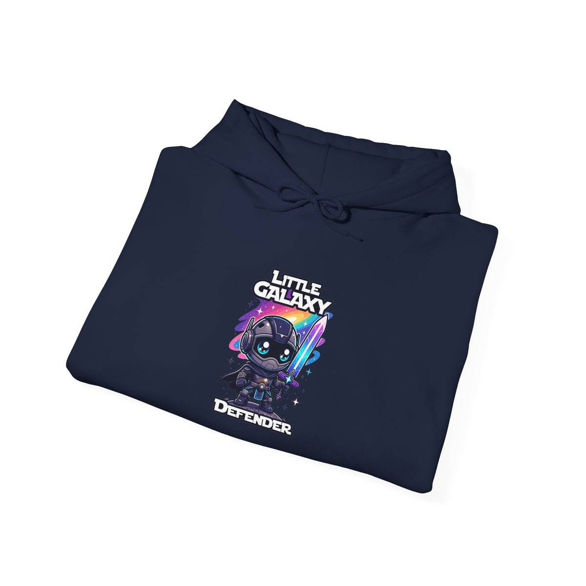 Little Galaxy Defender Hoodie — Cute Space Cat Graphic Pullover