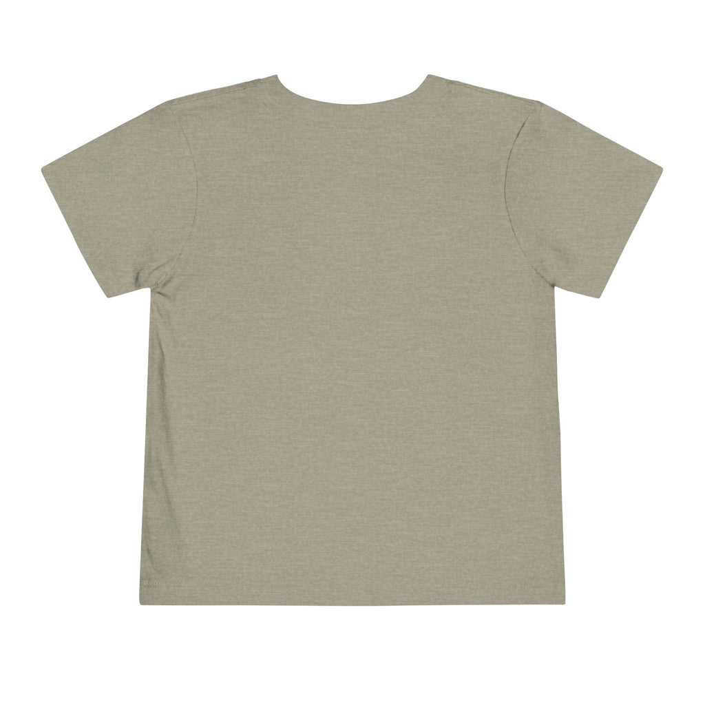 Little Galaxy Hero kids t-shirt in light gray with a simple, unadorned back design.