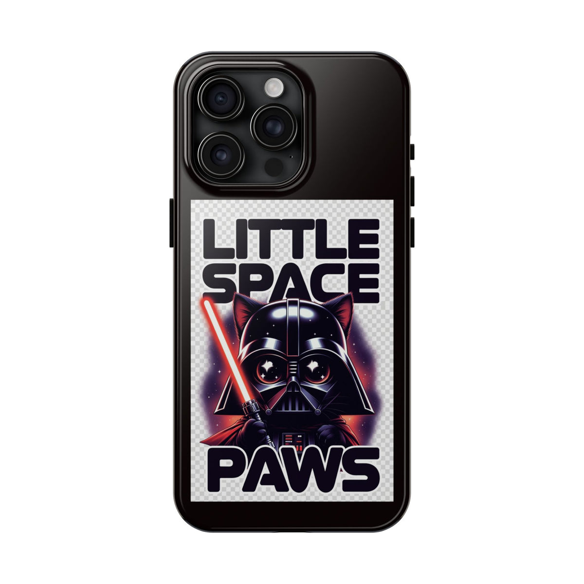 Little Space Paws Phone Case — Cute Darth Vader Cat Graphic Tough Phone Case