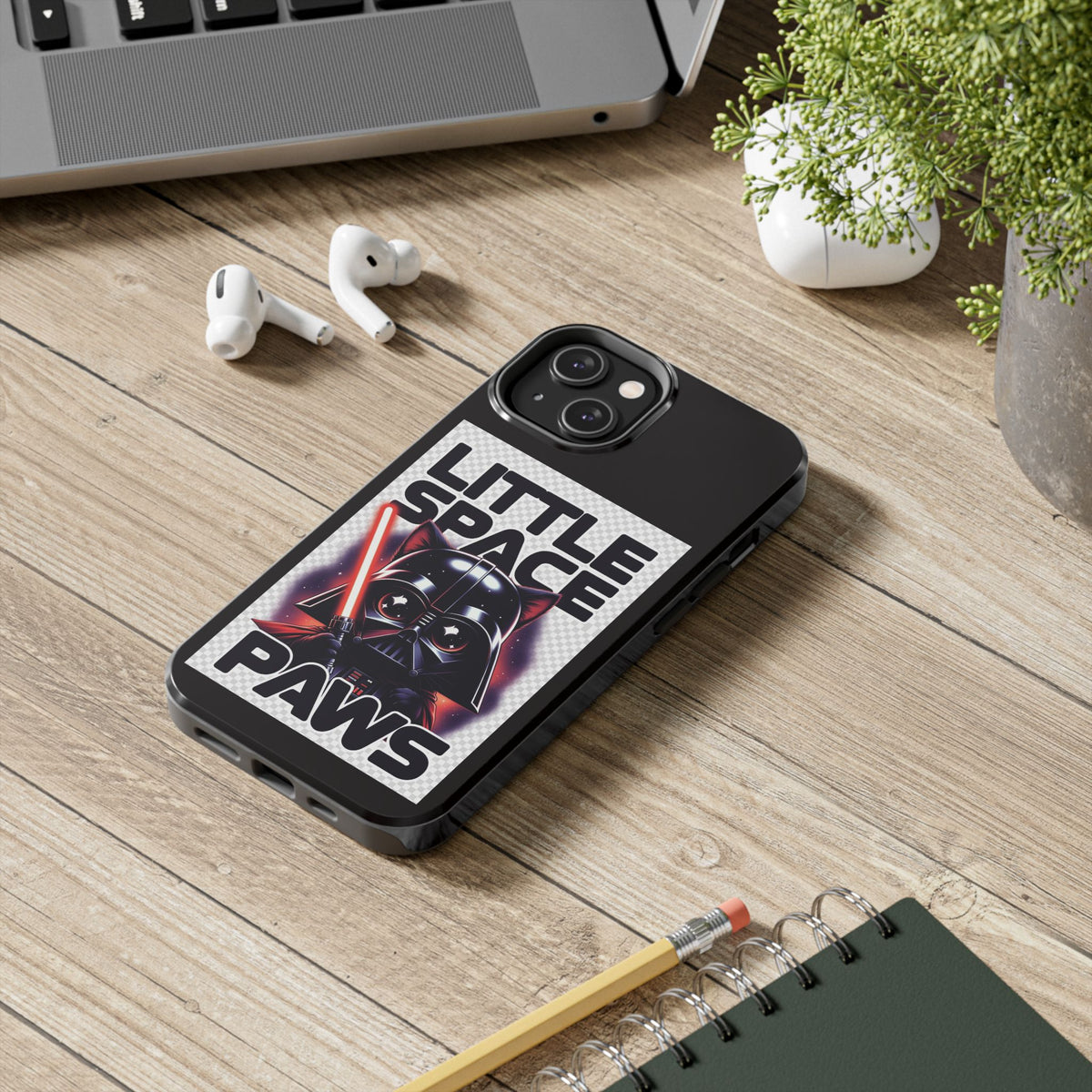 Little Space Paws Phone Case — Cute Darth Vader Cat Graphic Tough Phone Case