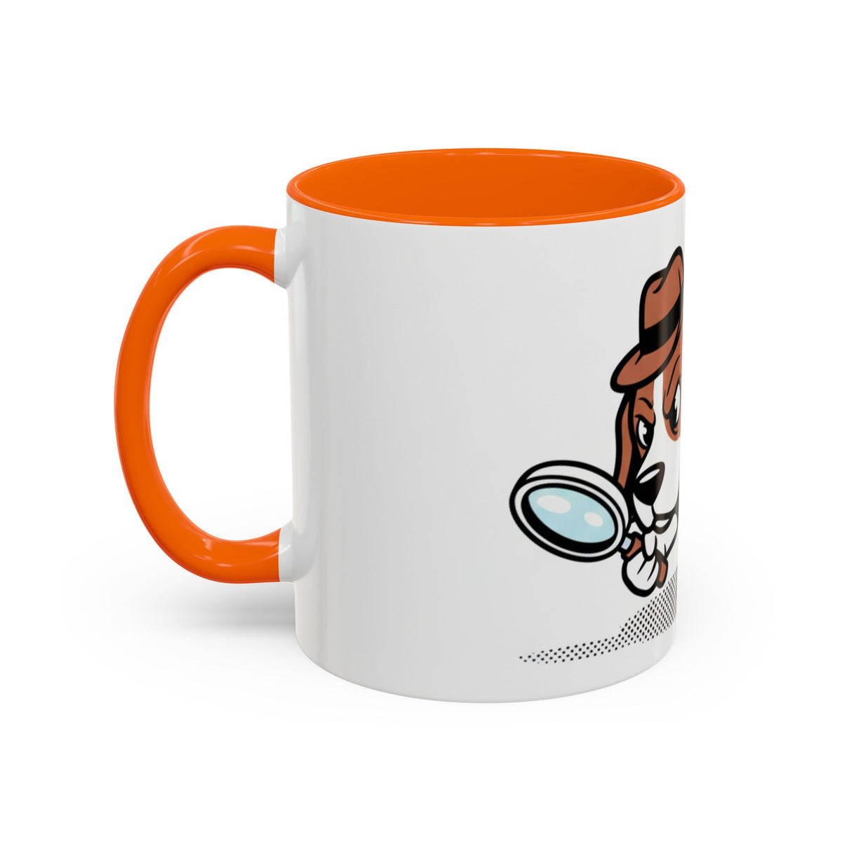 Detective Beagle Coffee Mug — Cute Dog with Magnifying Glass, Funny Pet Lover Gift (11/15oz)