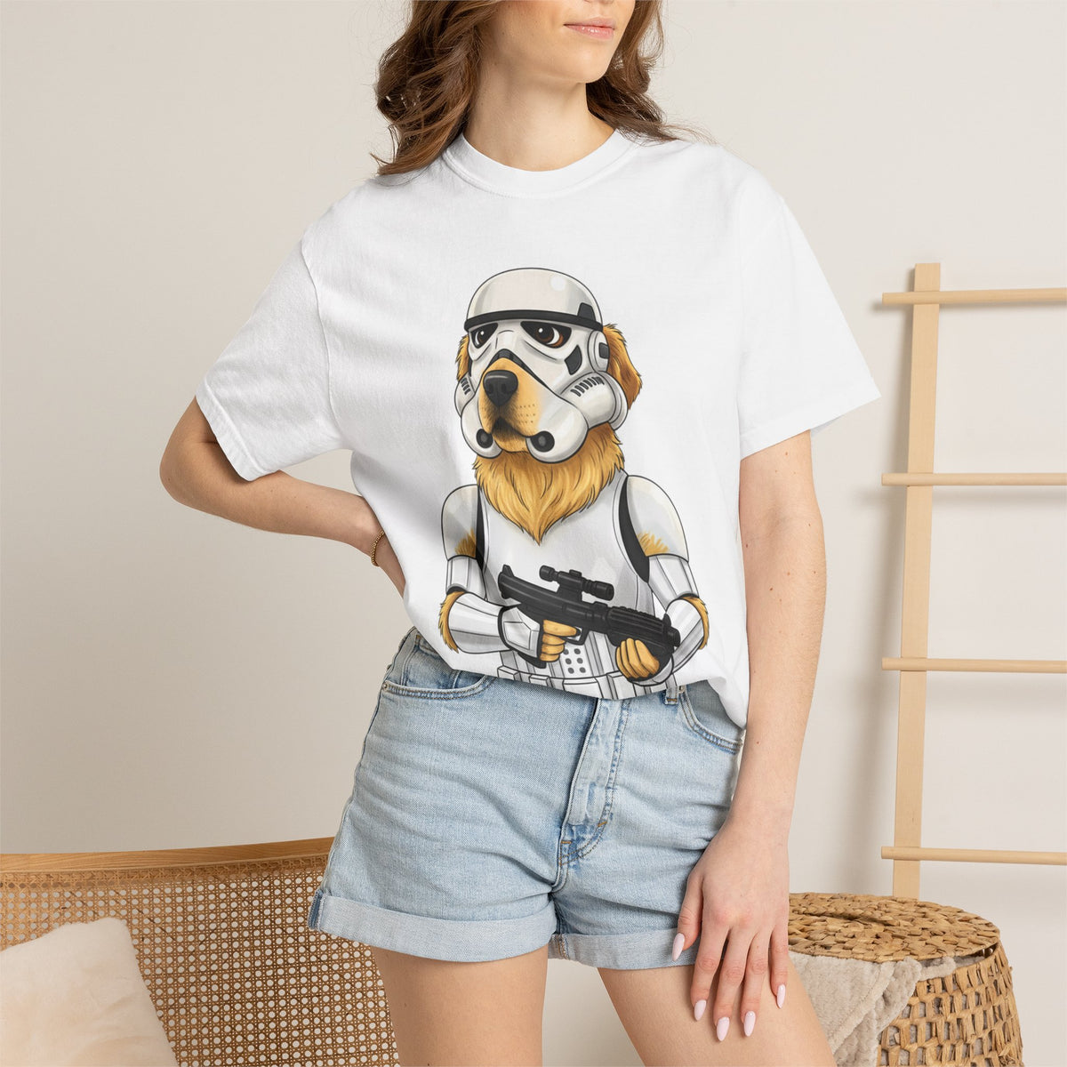 Stormdog Soldier T-Shirt — Cute Dog in Stormtrooper Armor Graphic Tee