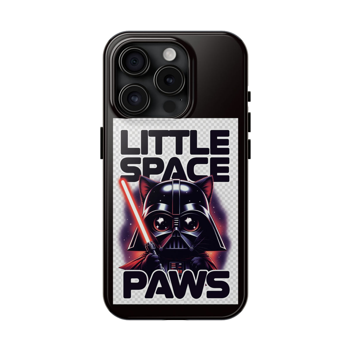 Little Space Paws Phone Case — Cute Darth Vader Cat Graphic Tough Phone Case