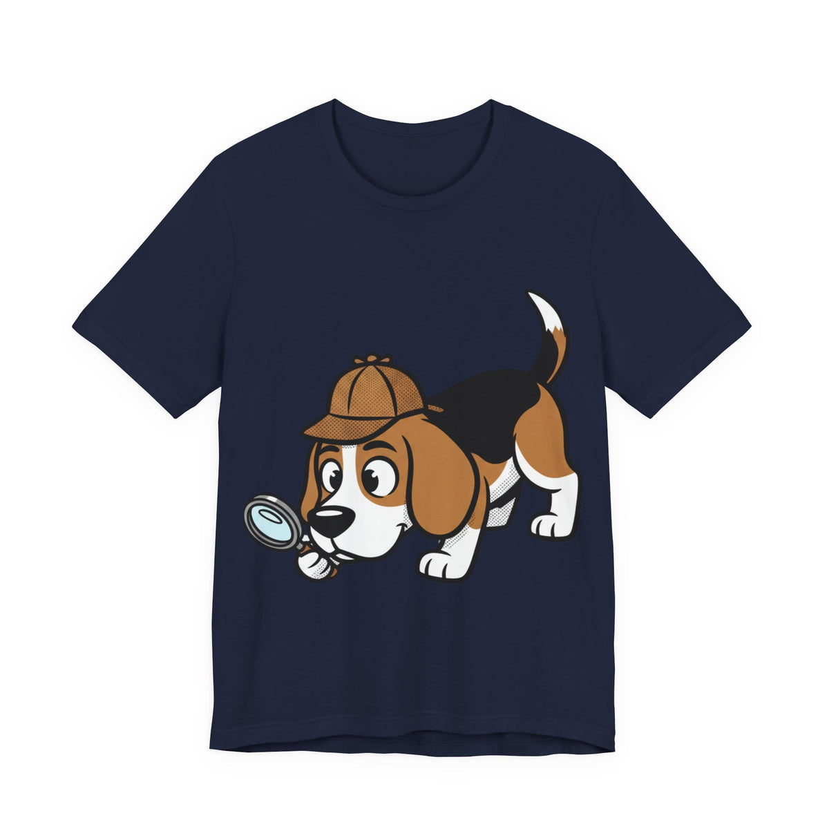 Detective Beagle T-Shirt – Cute Dog with Magnifying Glass Tee