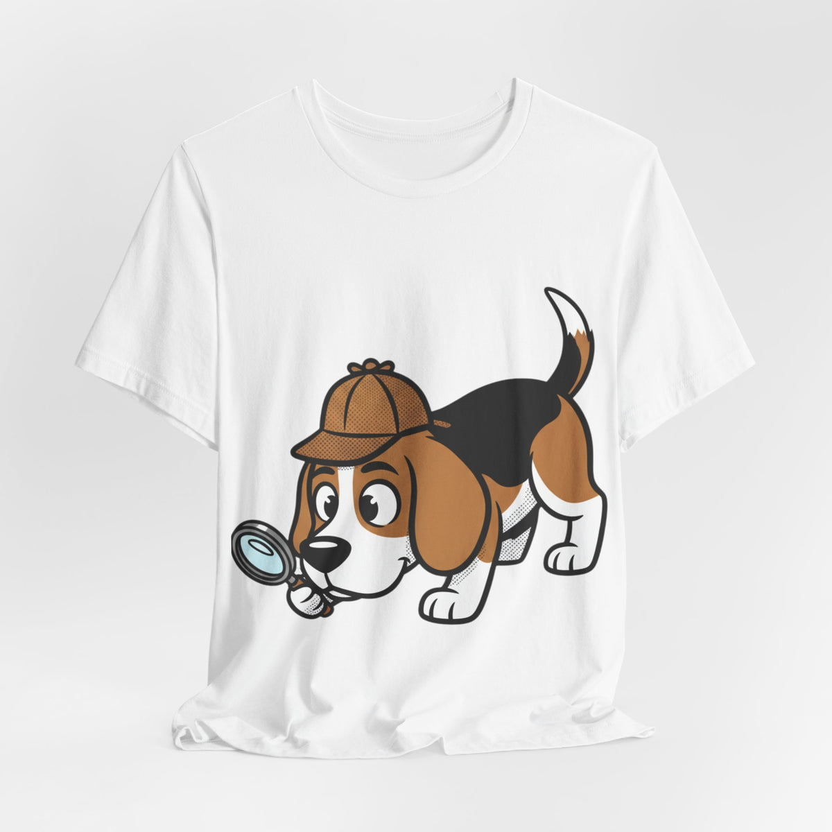 Detective Beagle T-Shirt – Cute Dog with Magnifying Glass Tee