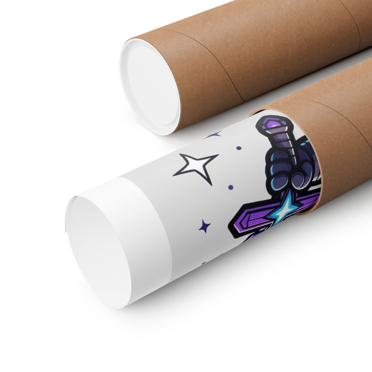 Little Galaxy Defender Poster — Cute Space Warrior Matte Print