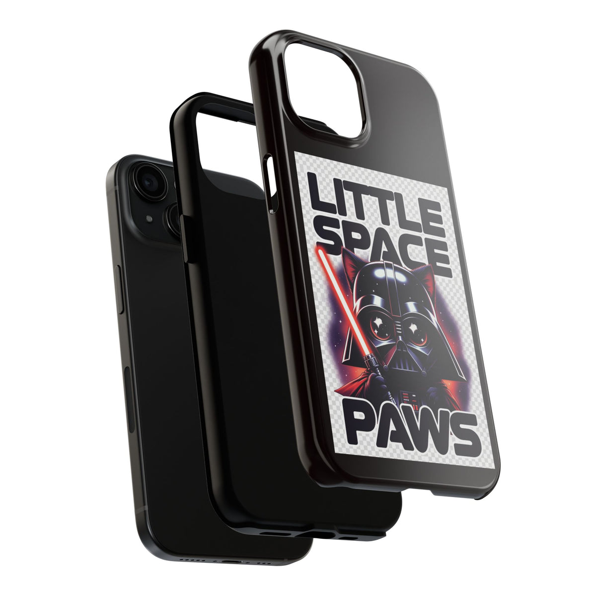 Little Space Paws Phone Case — Cute Darth Vader Cat Graphic Tough Phone Case
