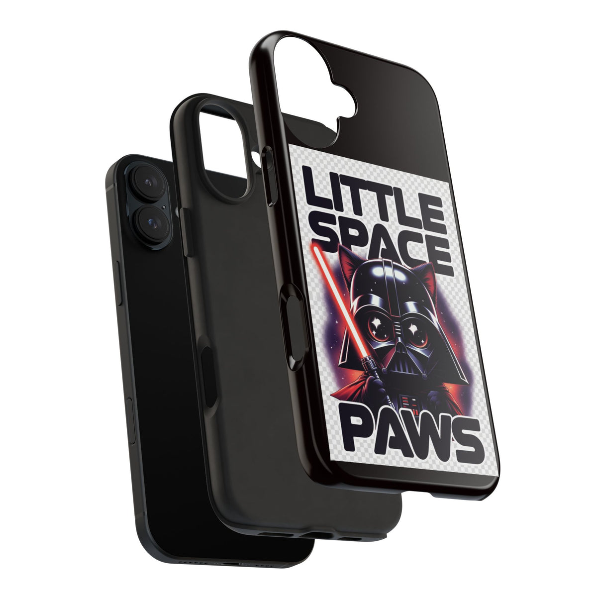 Little Space Paws Phone Case — Cute Darth Vader Cat Graphic Tough Phone Case