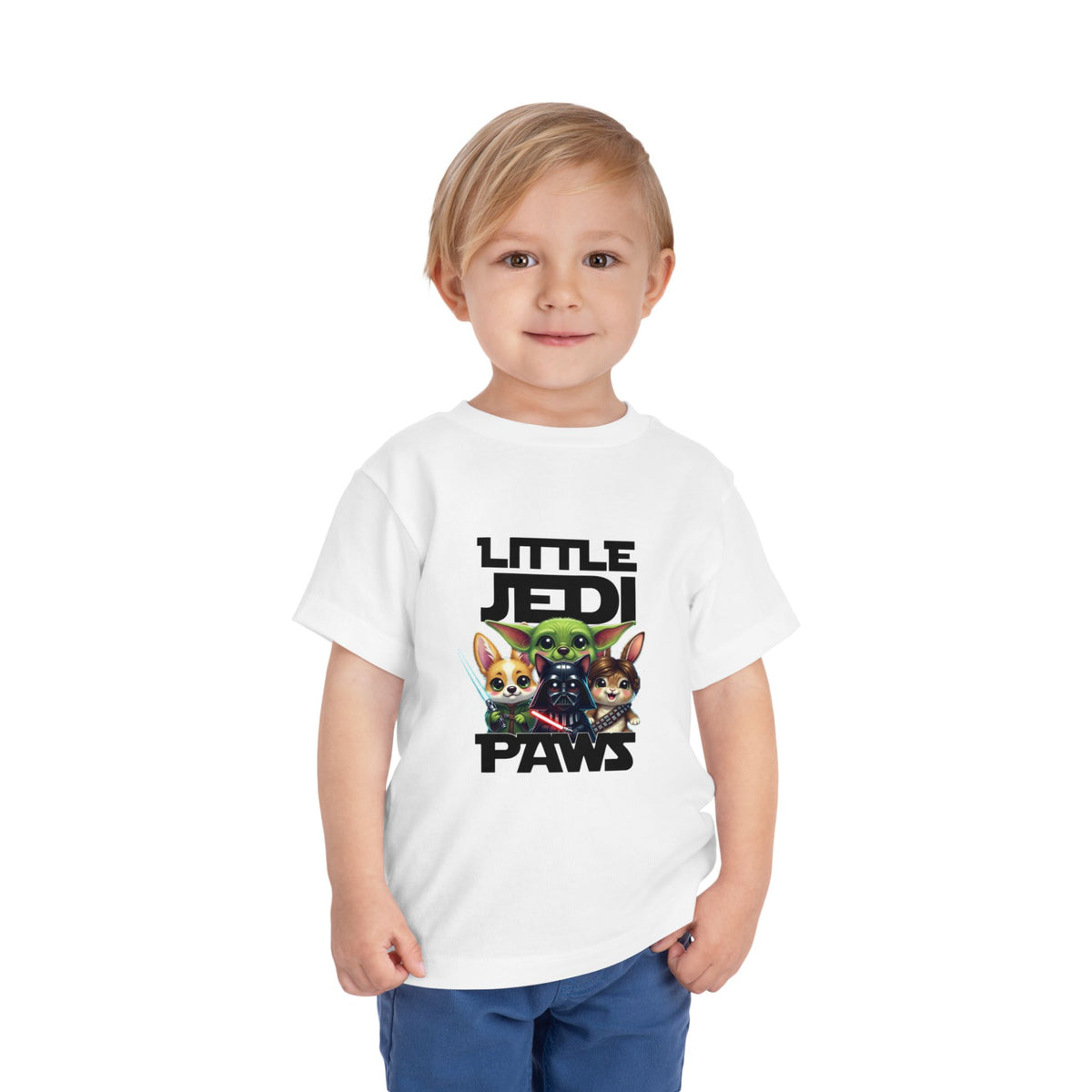Little Jedi Paws Toddler Tee — Cute Star Wars Puppy Baby Shirt