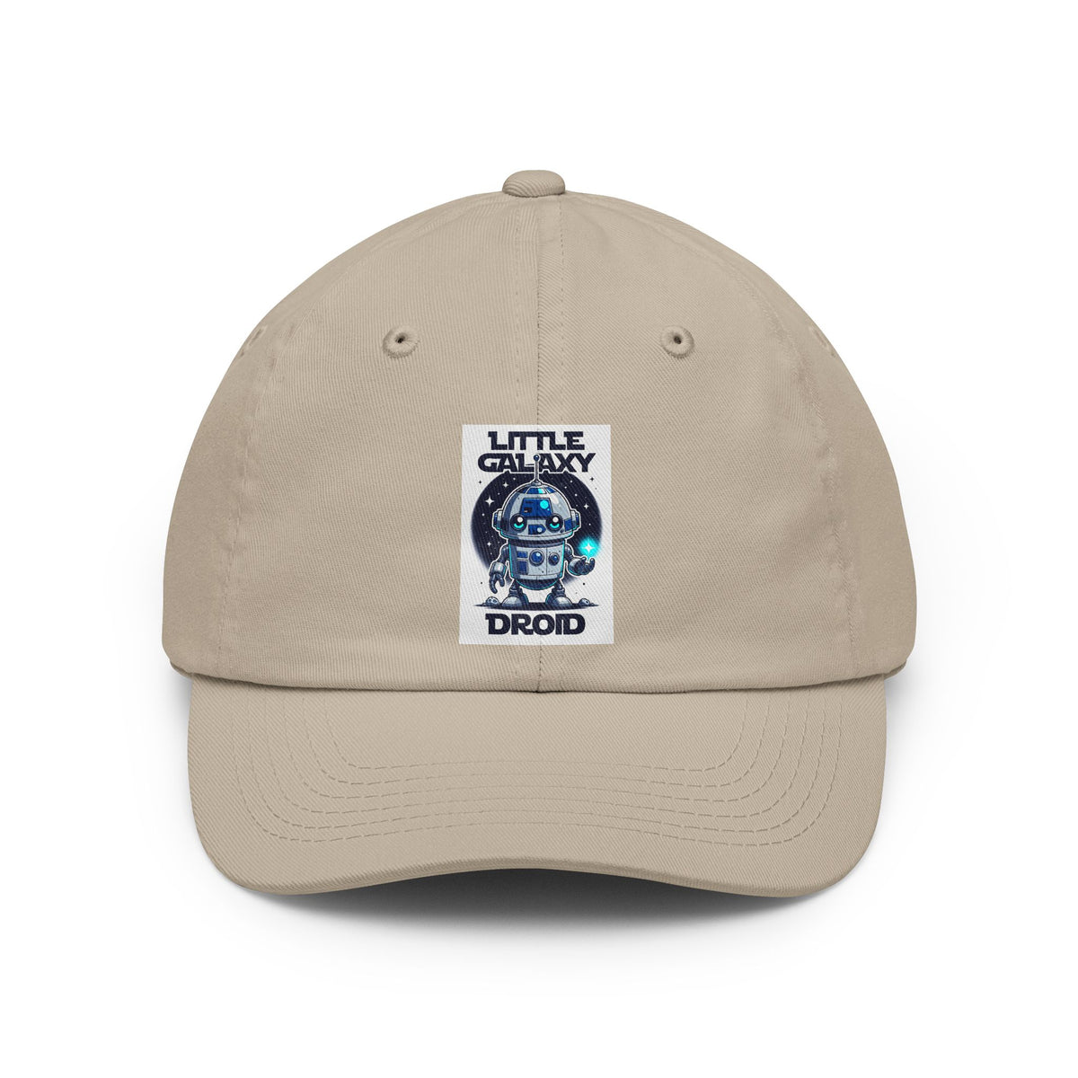 Little Galaxy Droid Dad Hat – Retro Space Robot Embroidered Baseball Cap