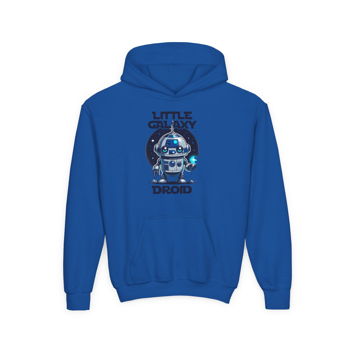 Little Galaxy Droid Youth Hoodie – Kids Cute Robot Space Hooded Sweatshirt
