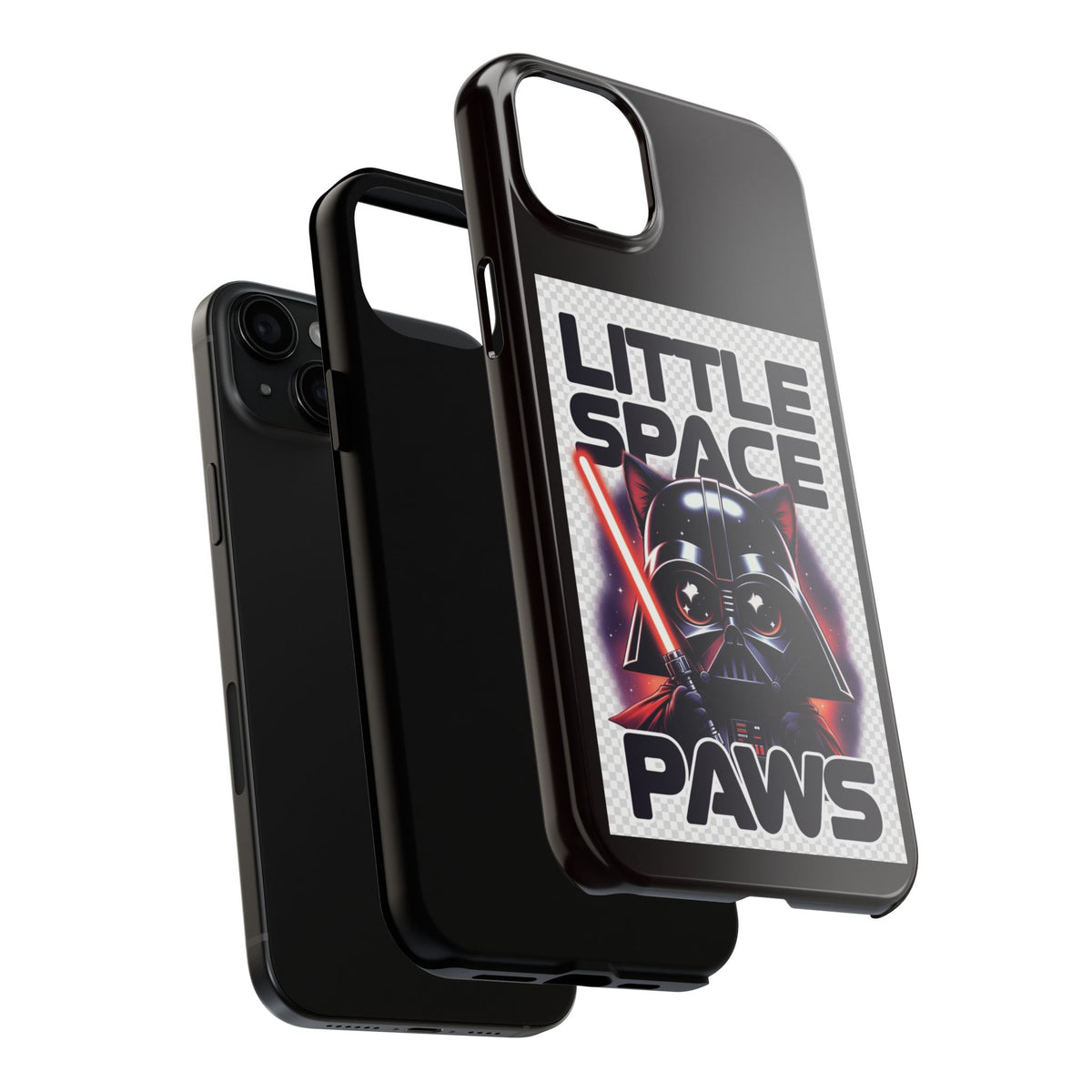 Little Space Paws Phone Case — Cute Darth Vader Cat Graphic Tough Phone Case