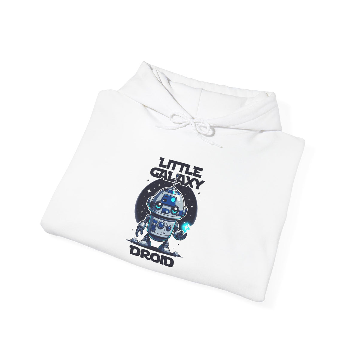 Little Galaxy Droid Hoodie — Cute Space Robot Pullover for Kids & Fans
