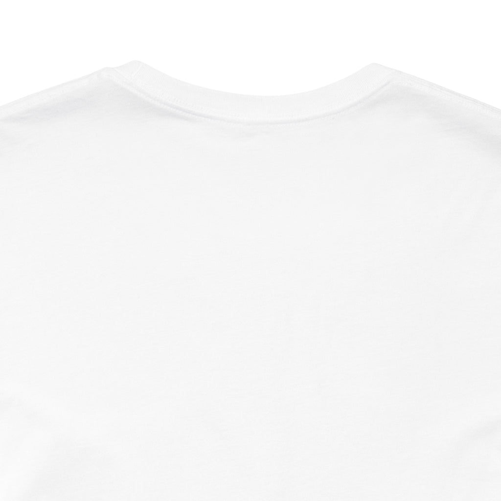 White T-shirt featuring a plain back design, suitable for casual wear.