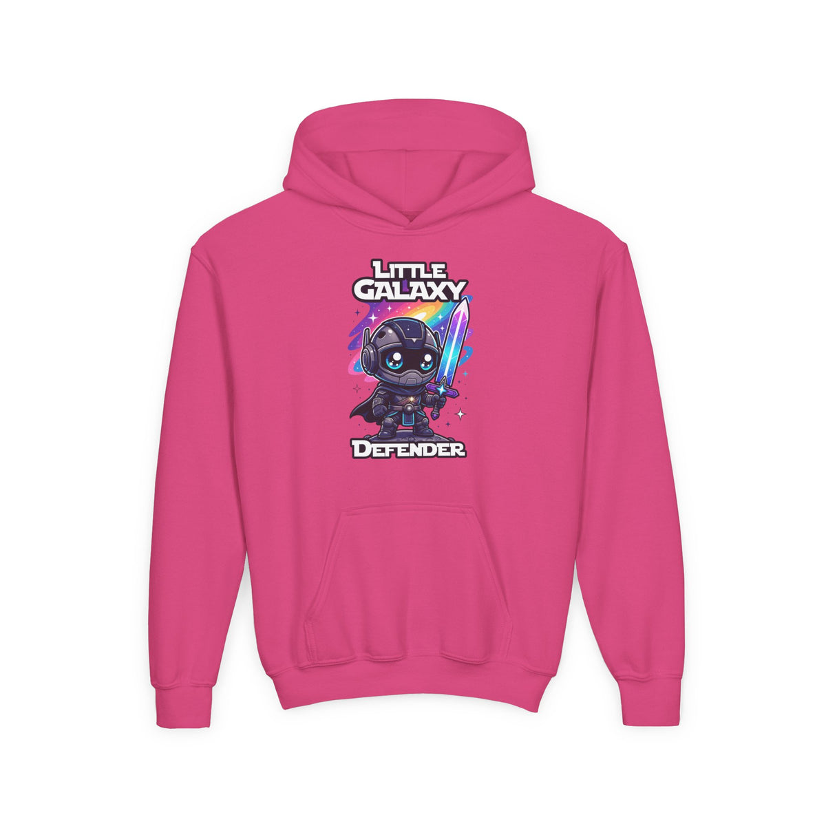 Little Galaxy Defender Youth Hoodie – Kids Cute Space Warrior Hooded Sweatshirt