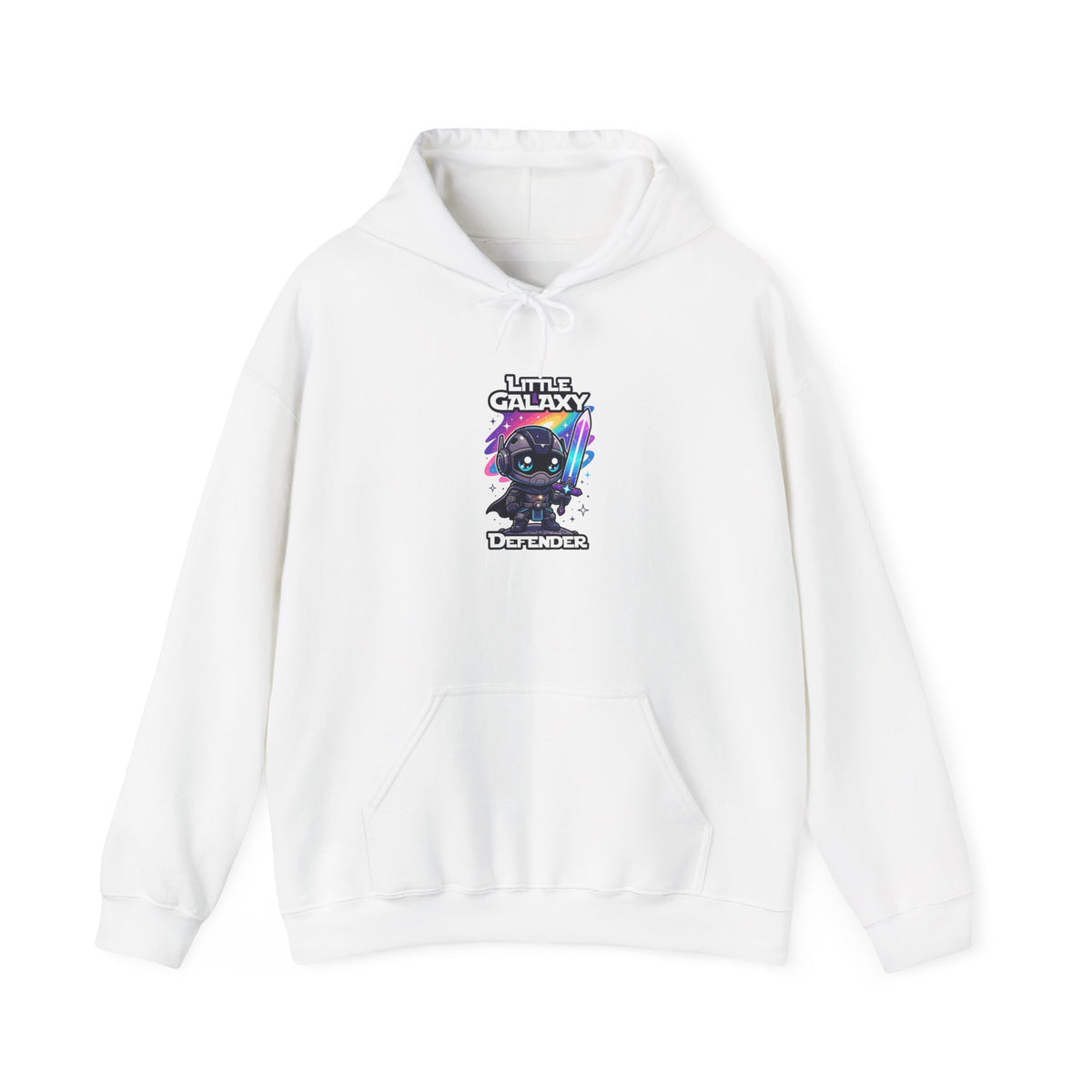 Little Galaxy Defender Hoodie — Cute Space Cat Graphic Pullover