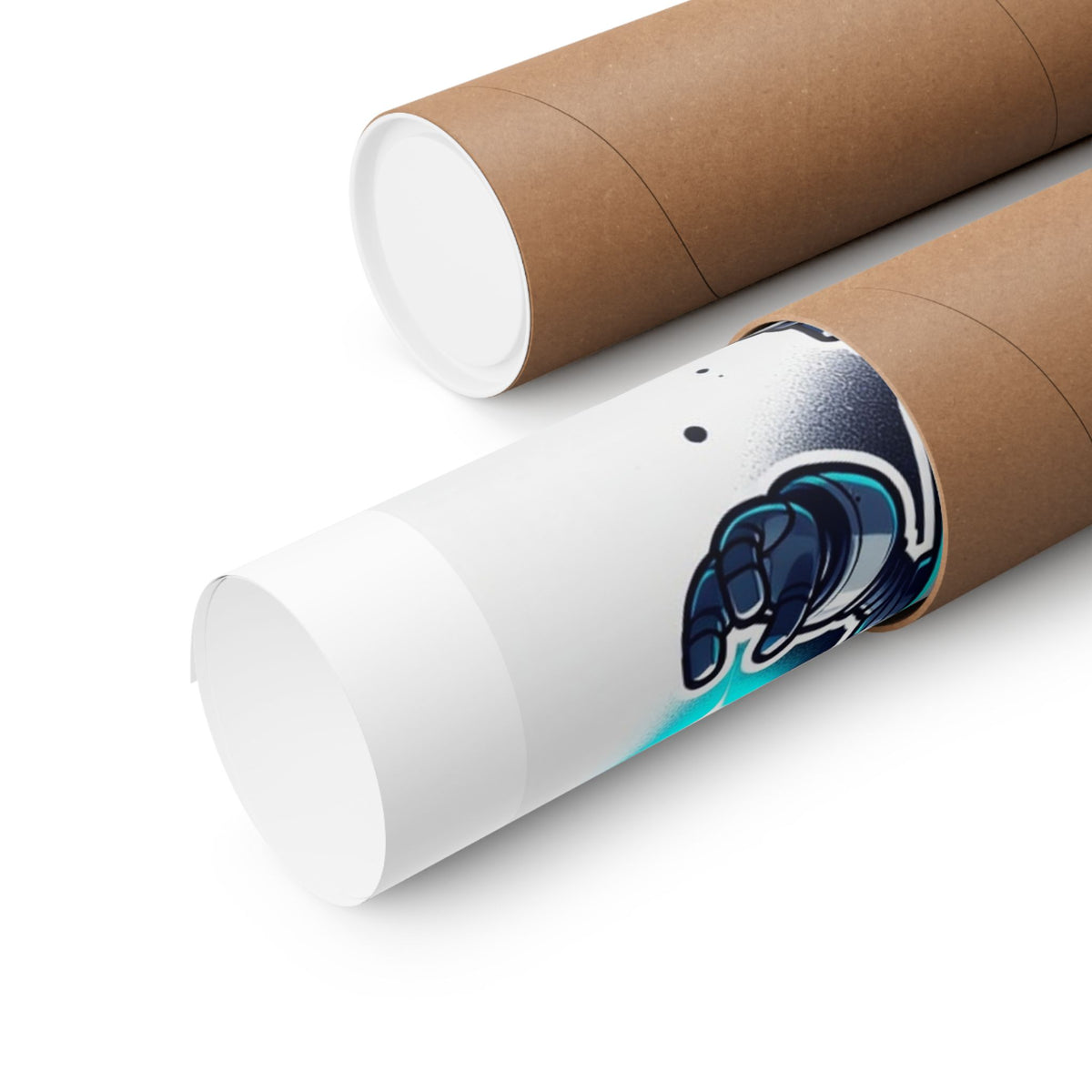 Little Galaxy Droid Poster — Cute Space Robot Matte Print for Kids & Sci-Fi Fans