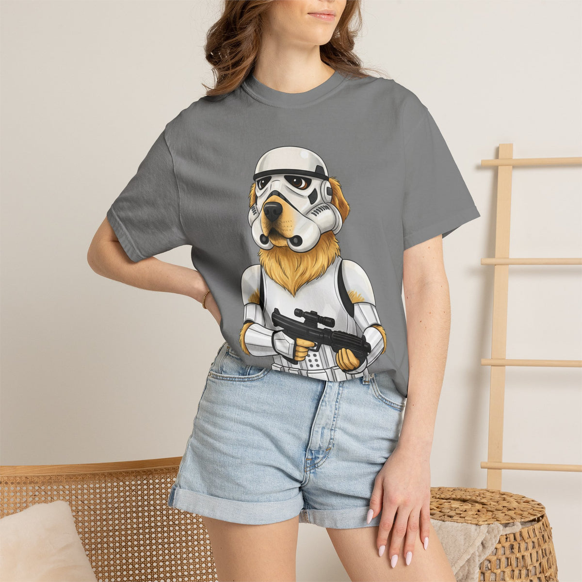 Stormdog Soldier T-Shirt — Cute Dog in Stormtrooper Armor Graphic Tee