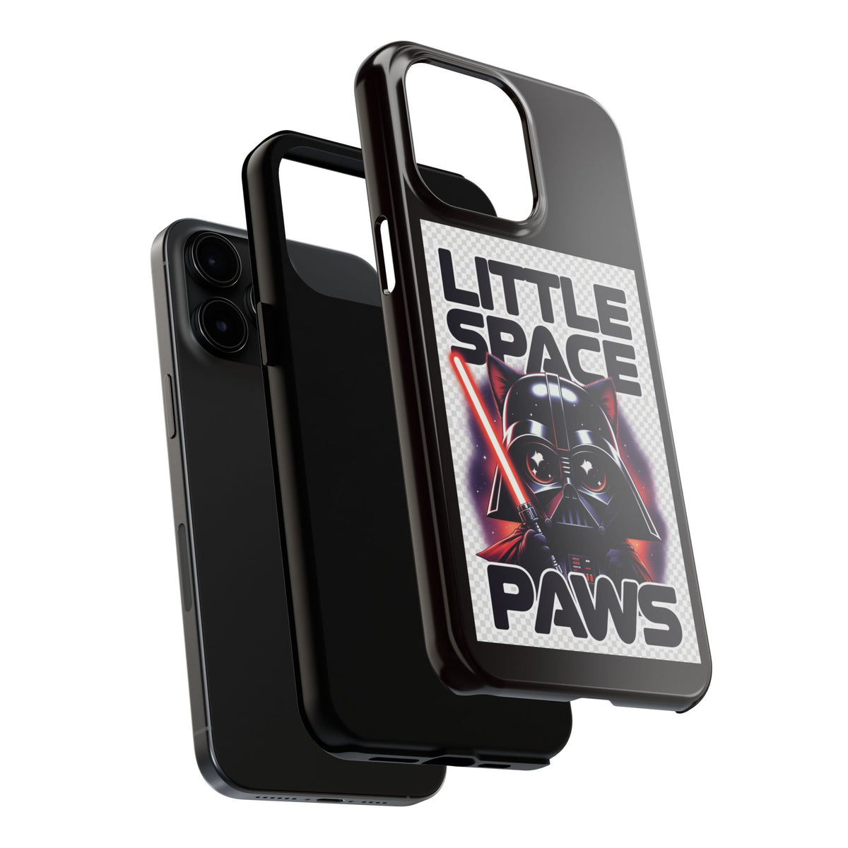 Little Space Paws Phone Case — Cute Darth Vader Cat Graphic Tough Phone Case