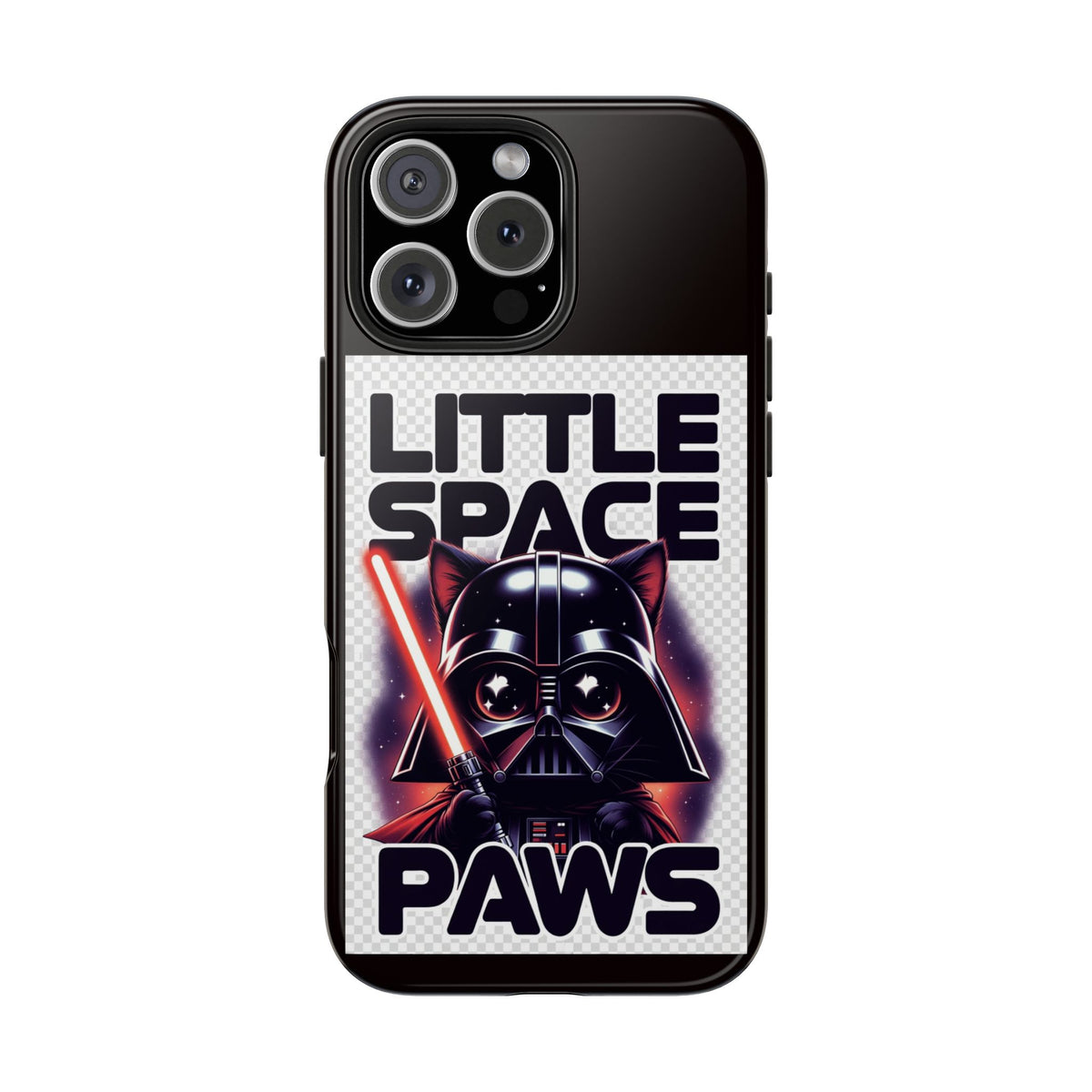 Little Space Paws Phone Case — Cute Darth Vader Cat Graphic Tough Phone Case