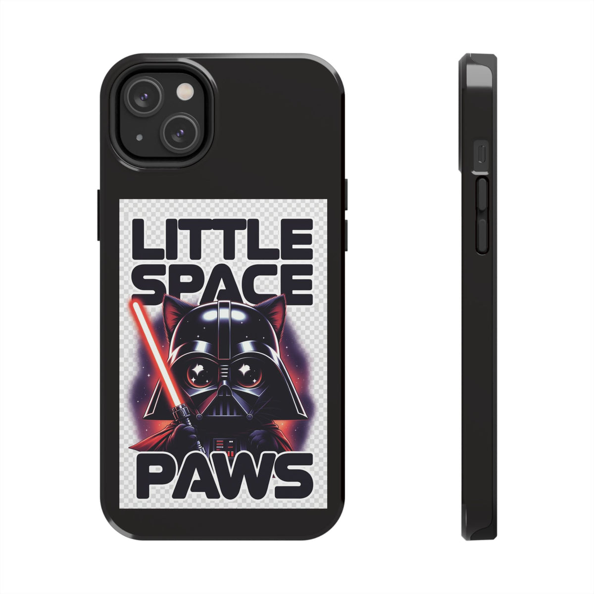 Little Space Paws Phone Case — Cute Darth Vader Cat Graphic Tough Phone Case