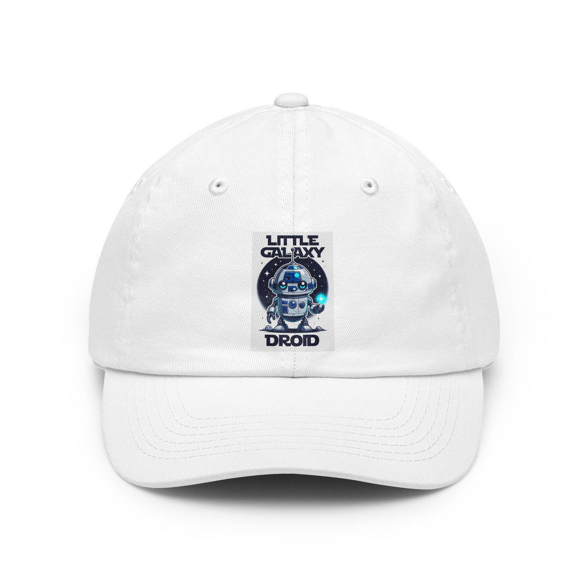 Little Galaxy Droid Dad Hat – Retro Space Robot Embroidered Baseball Cap