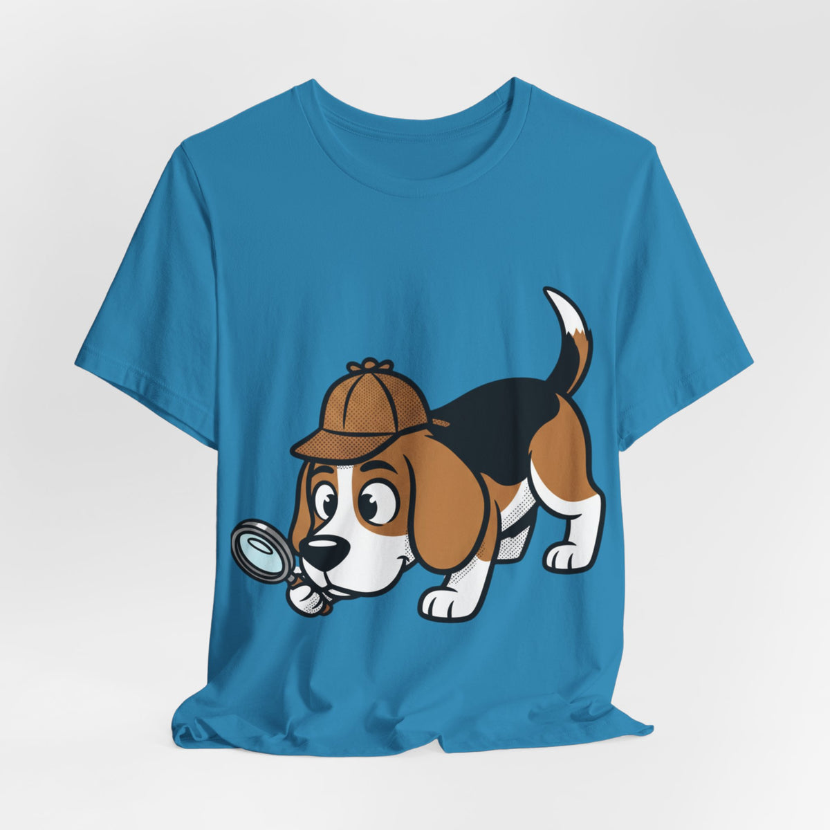 Detective Beagle T-Shirt – Cute Dog with Magnifying Glass Tee