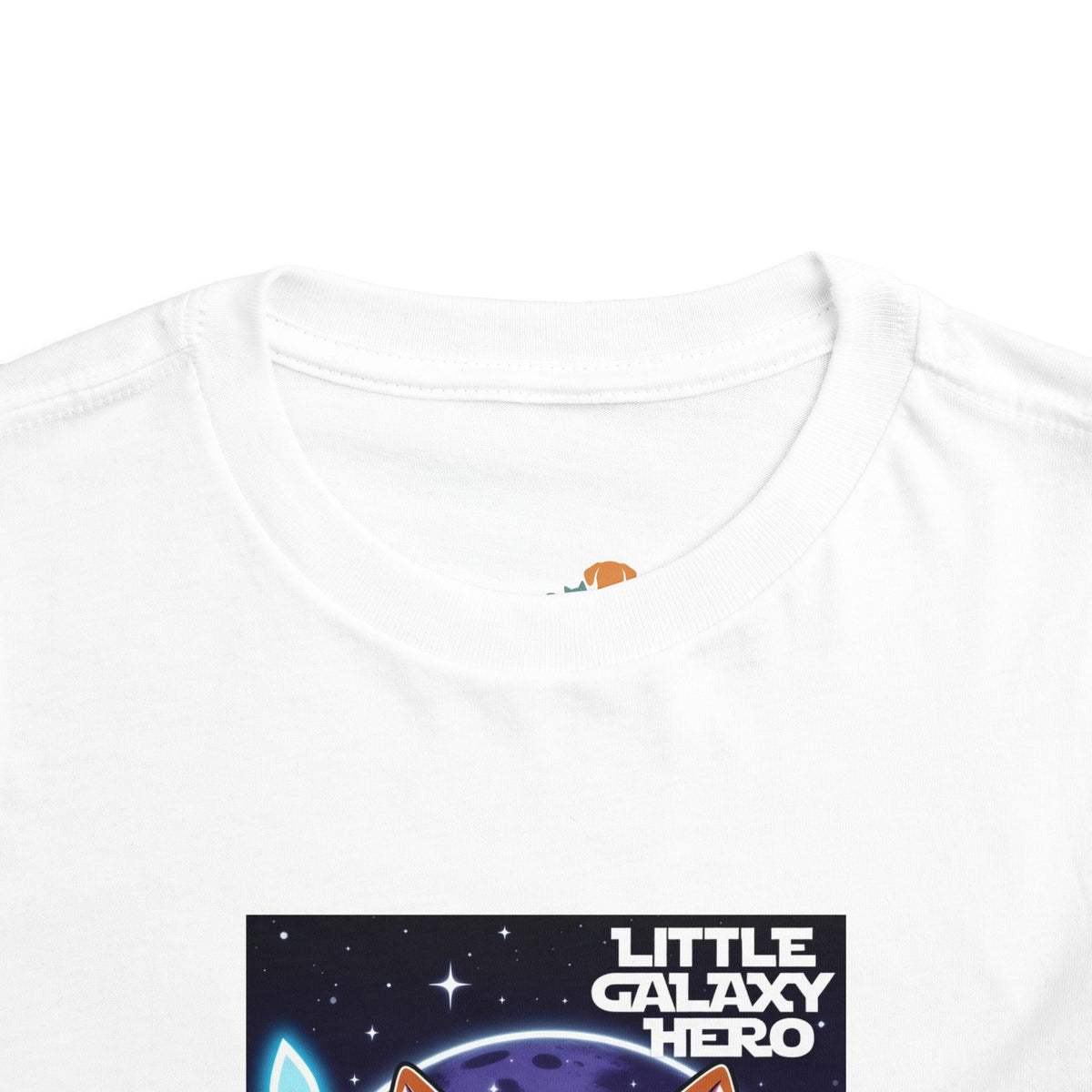 Little Galaxy Hero Toddler Tee — Cute Space Cat with Light Sword