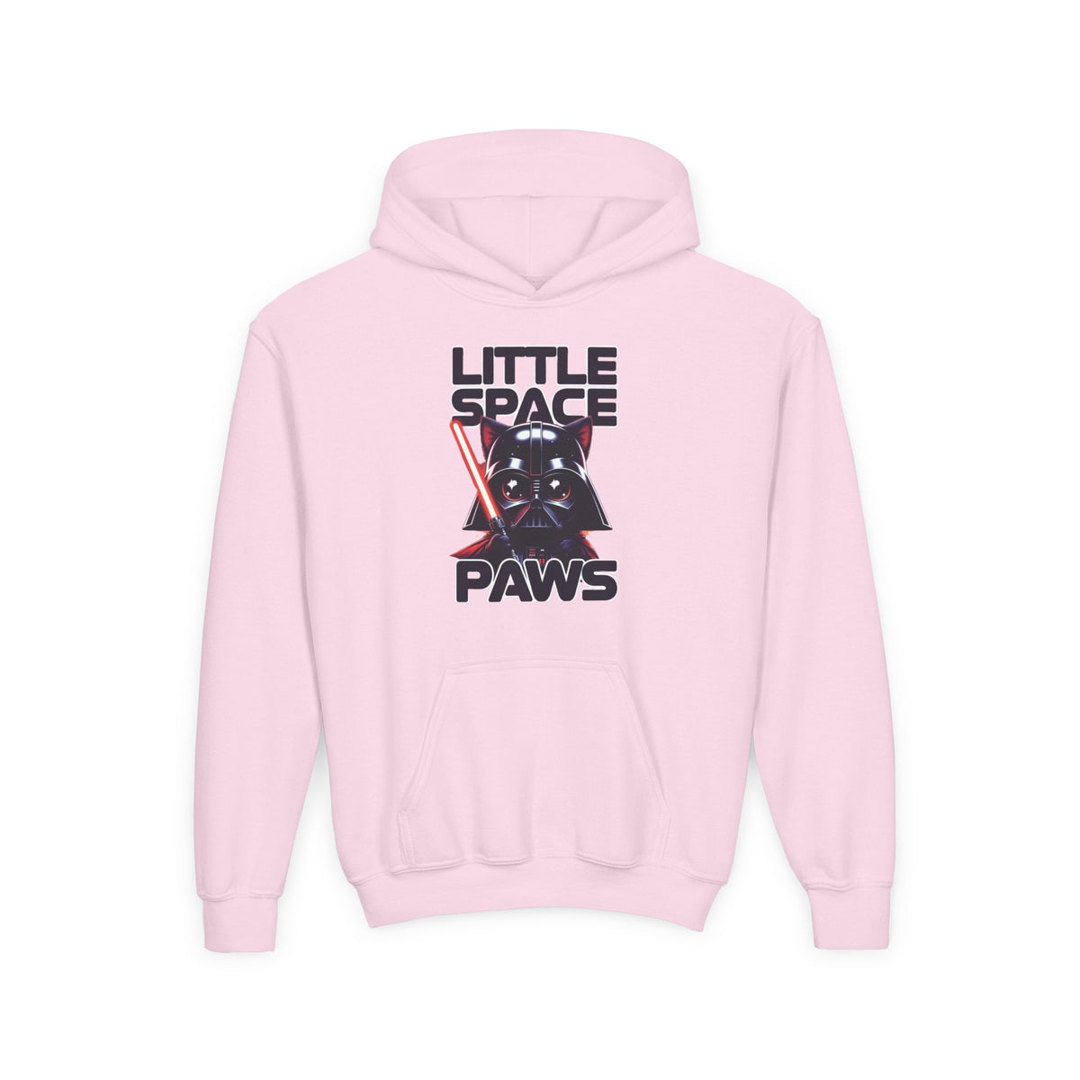 Little Jedi Paws Youth Hoodie – Kids Star Wars-Inspired Cat Graphic Hooded Sweatshirt