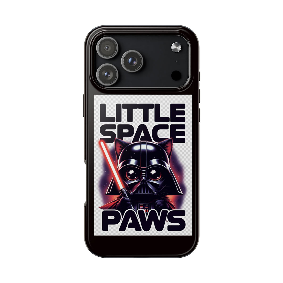 Little Space Paws Phone Case — Cute Darth Vader Cat Graphic Tough Phone Case
