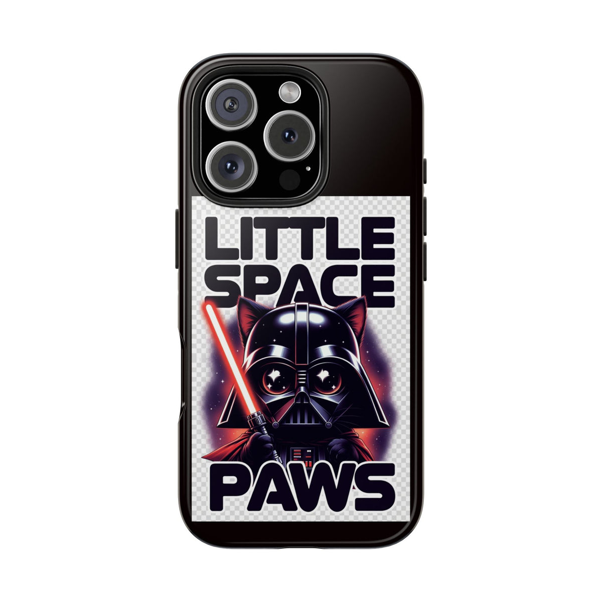 Little Space Paws Phone Case — Cute Darth Vader Cat Graphic Tough Phone Case
