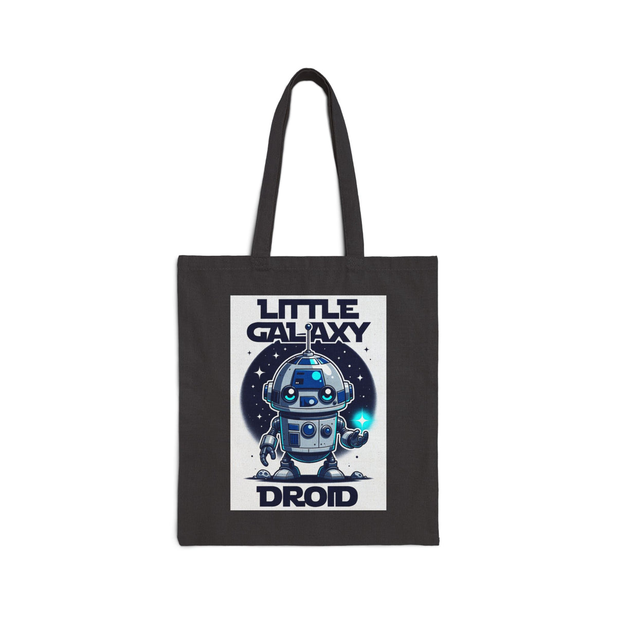 Little Galaxy Droid Tote Bag — Cute Space Robot Canvas Tote for Kids & Fans