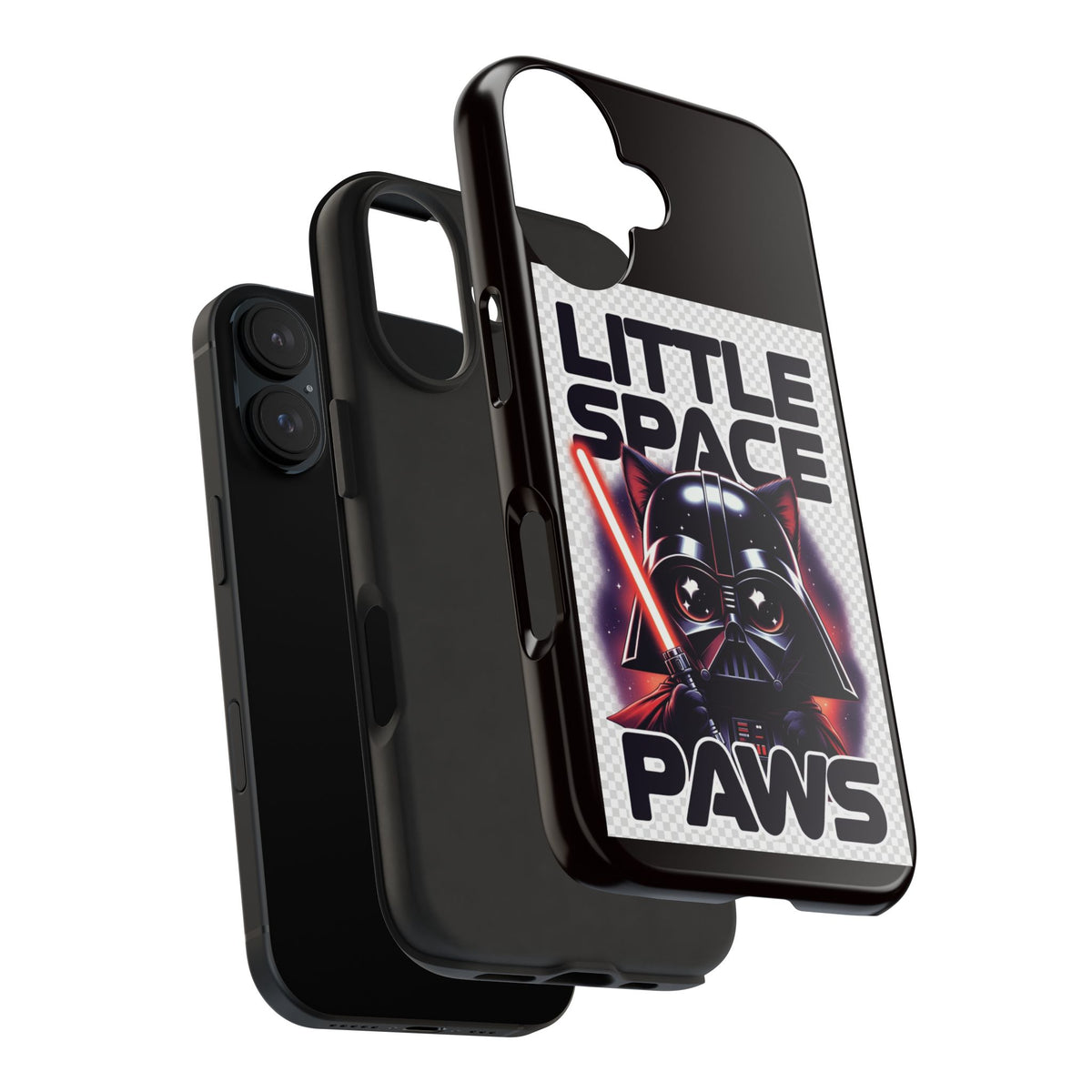 Little Space Paws Phone Case — Cute Darth Vader Cat Graphic Tough Phone Case